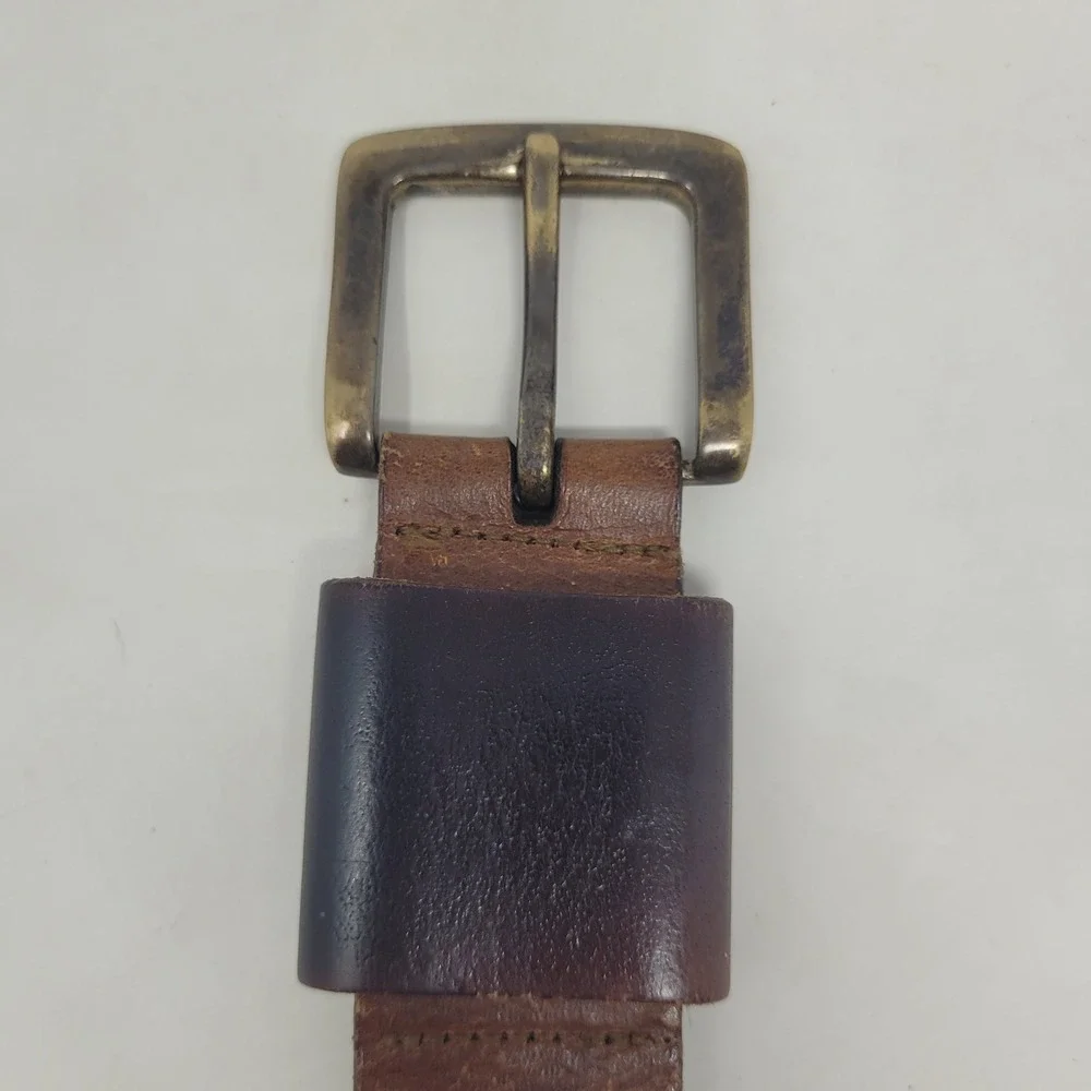 Brown Leather Belt 36 Brown Distressed Rugged Utility Two Tone Rustic Heritage